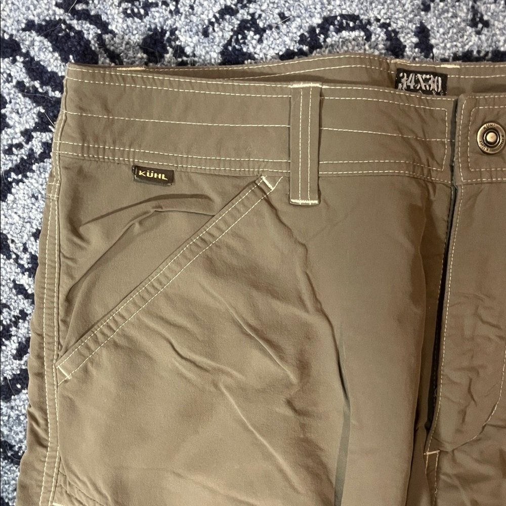 Men’s Kuhl Brown Hiking Pants size 34x30 - Picture 3 of 9